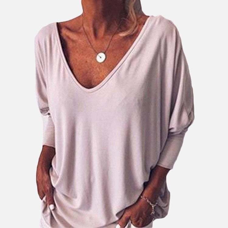 Plus Size Women Loose  Baggy T-Shirt Button👚