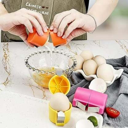 Efficient Egg Cracking Tool, Handy Egg Separator