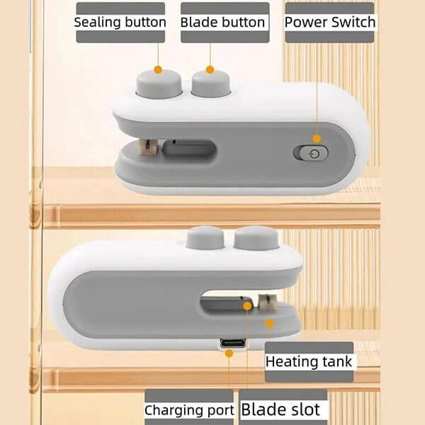 🔥🔥Last Day 49% OFF -🔒2 in 1 Mini Heat Sealer with Cutter 🔥🔥