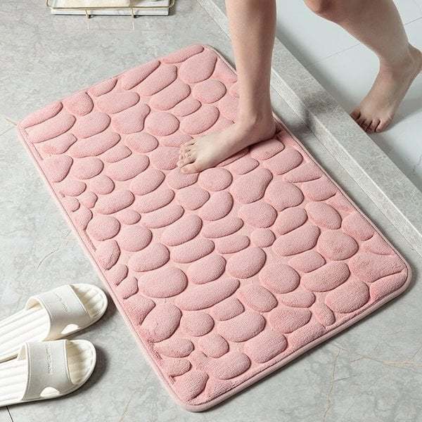 🔥Hot Sale 49% OFF NOW - Cobblestone Embossed Bathroom Bath Mat - BUY 2 FREE SHIPPING