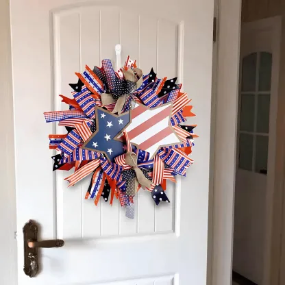 🏵100% Handmade American Patriotic Star Wreath (Mariana Smith Handmade®)