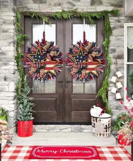 🏵100% Handmade American Patriotic Star Wreath (Mariana Smith Handmade®)