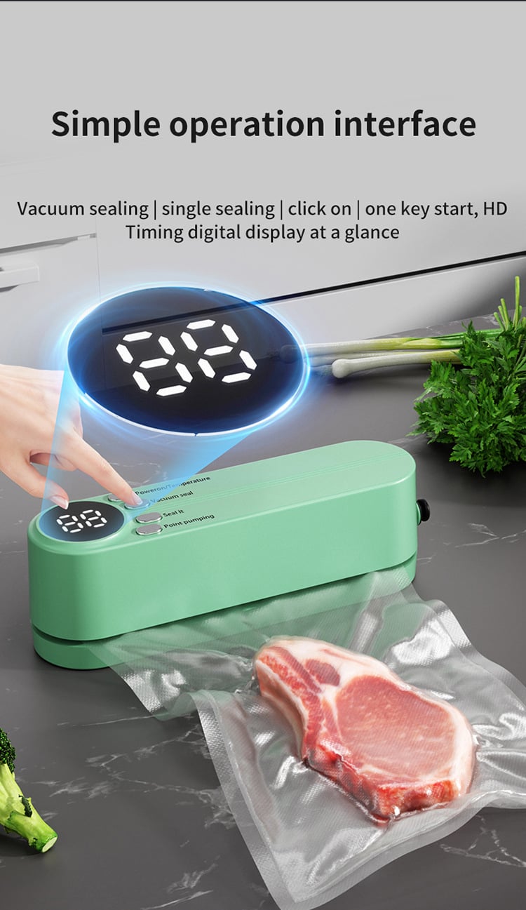 🥗 Keep Your Food Fresh – 49% OFF – ✨Mini Wireless Vacuum Sealer