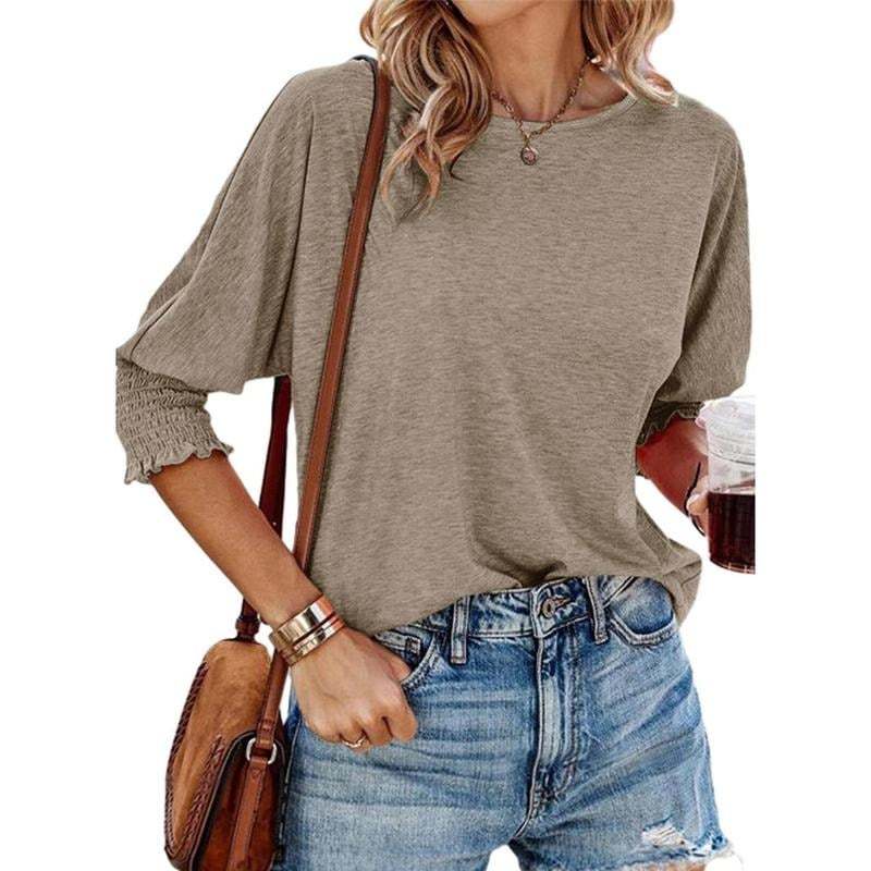 Women's 2025 Fashion Tops 3/4 Sleeve T-Shirts Cute Crewneck Basic Business Tees