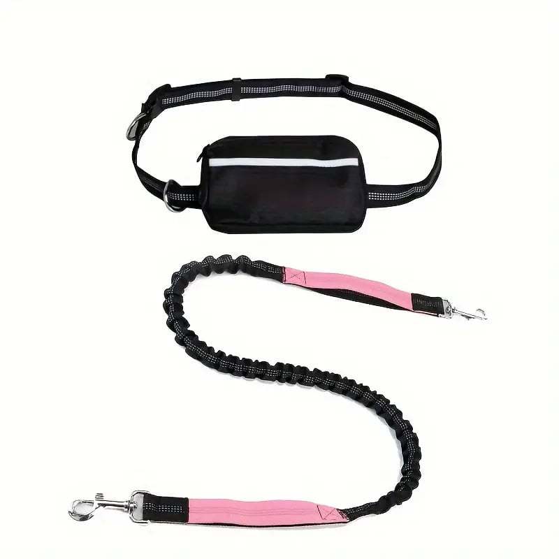 Hands Free Dog Leash with Zipper Pouch