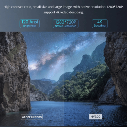 🎥HY300 Portable Projector for Home Outdoor Camping [4K HD 720P] - Home Theatre Experience