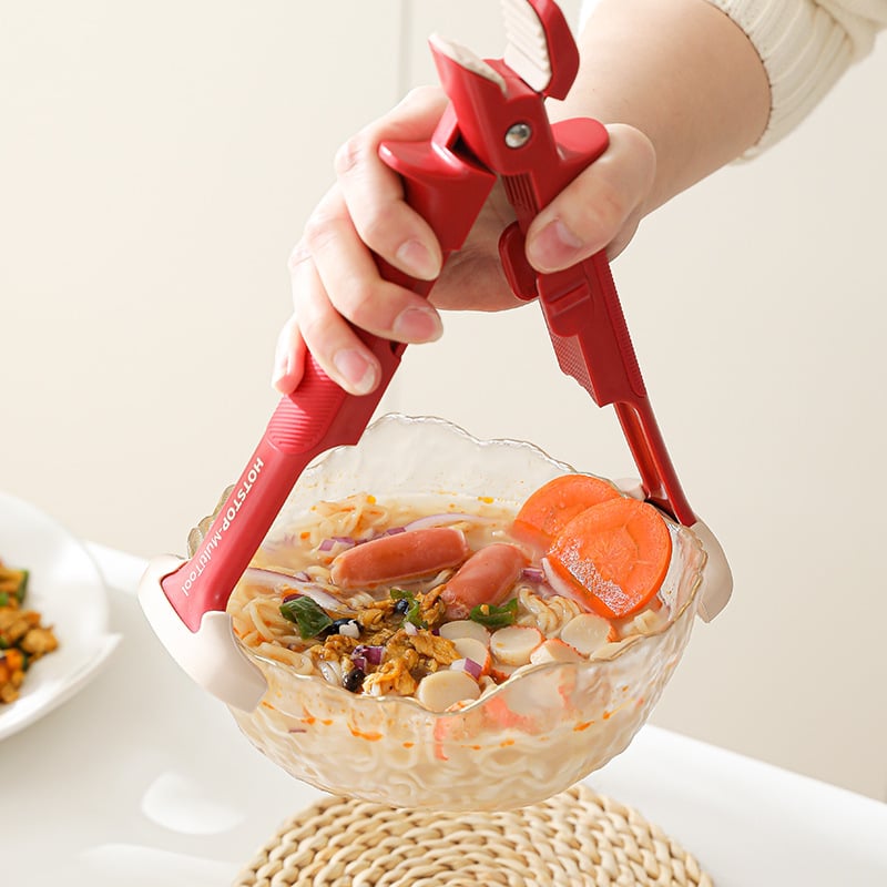 🔥 Heat-Resistant Bowl Gripper Tongs – Safe & Effortless Handling for Hot Dishes! 🍜
