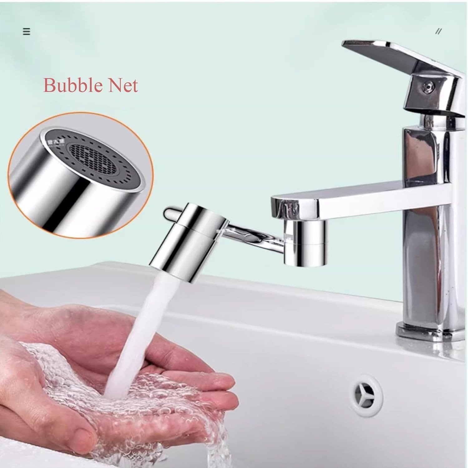 🔥Last Day 50% OFF🔥Swivel Rotatable Tap Aerator Extension 2-Mode Splash All-Angle Precision Control