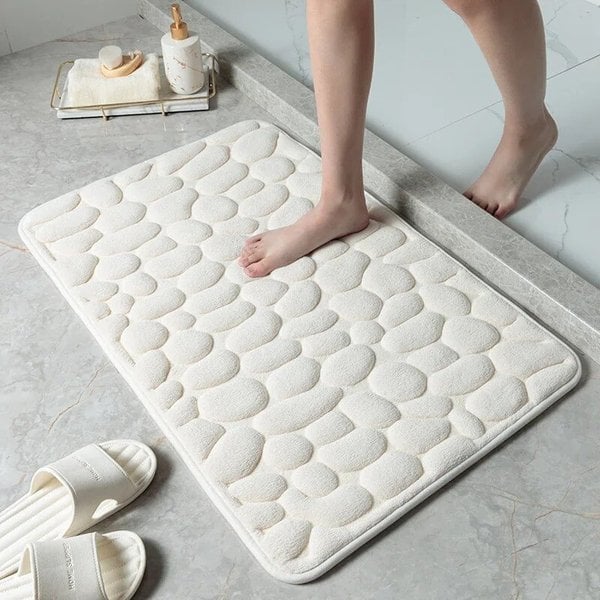 🔥Hot Sale 49% OFF NOW - Cobblestone Embossed Bathroom Bath Mat - BUY 2 FREE SHIPPING