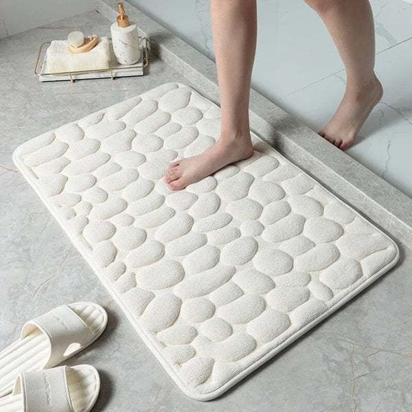🔥Hot Sale 49% OFF NOW - Cobblestone Embossed Bathroom Bath Mat - BUY 2 FREE SHIPPING