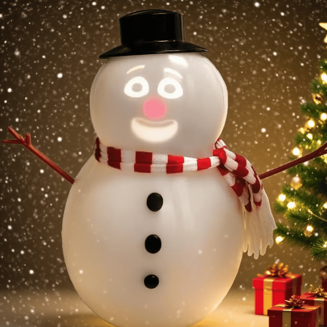 ⛄️ Talking Animated Blink Snowman with Built in Projector & Speaker Pl