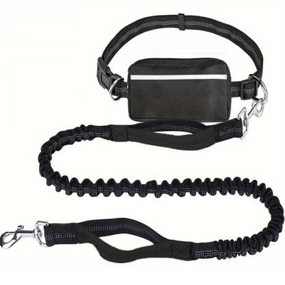 Hands Free Dog Leash with Zipper Pouch