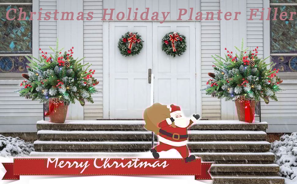 Relleno de macetas navide&ntilde;as