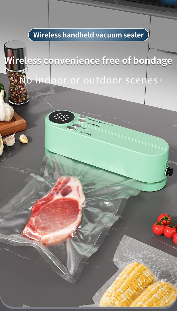 🥗 Keep Your Food Fresh – 49% OFF – ✨Mini Wireless Vacuum Sealer