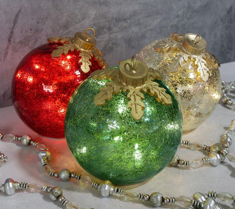 🎅Glass Tabletop Christmas Ornaments[3ct]🔔🎁