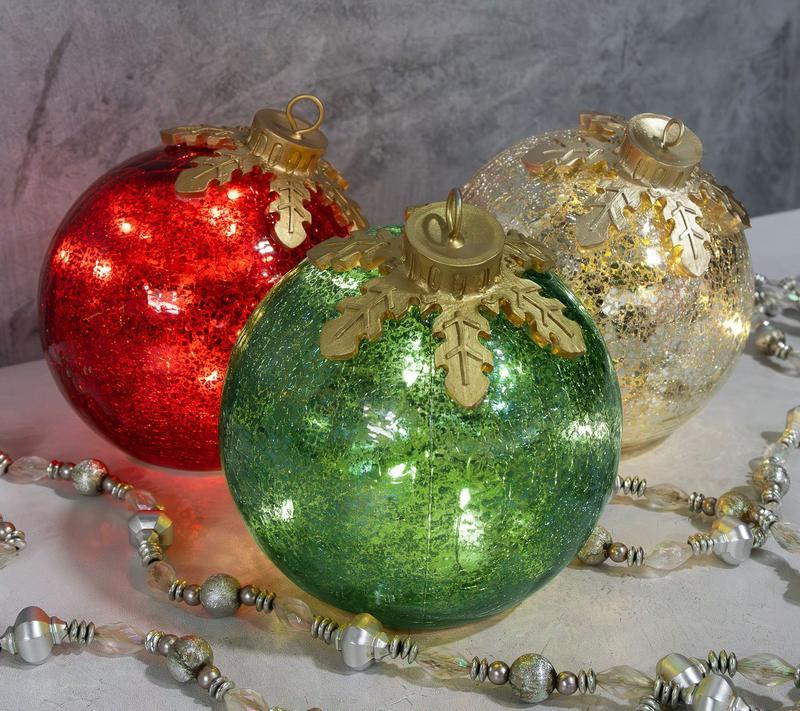 🎅Glass Tabletop Christmas Ornaments[3ct]🔔🎁