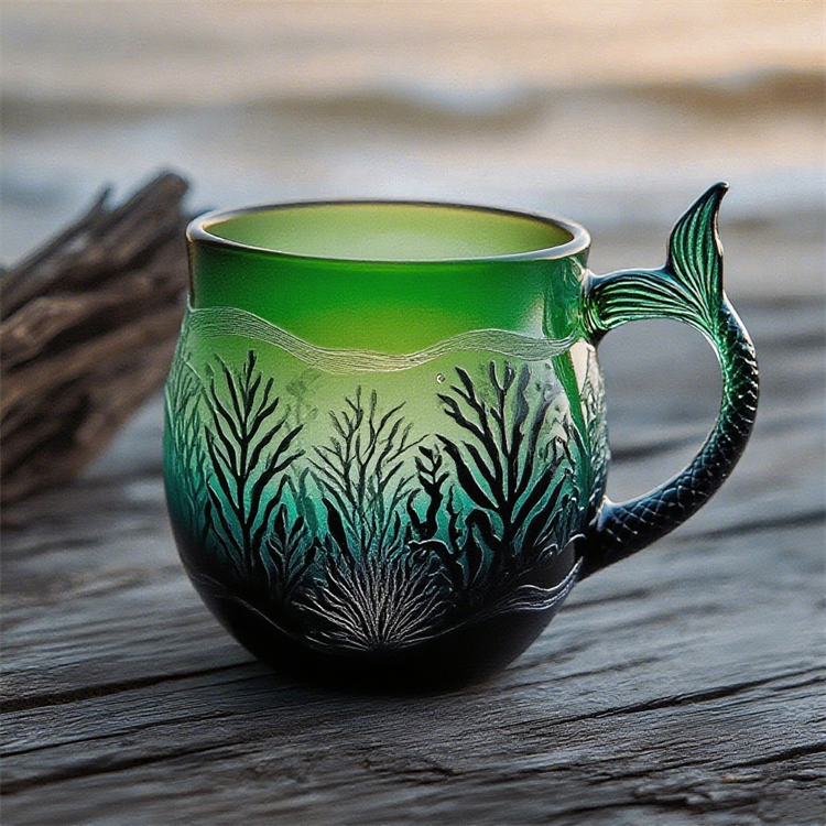Mermaid Tail Glass Mug Collection 🌊🧜‍♀️