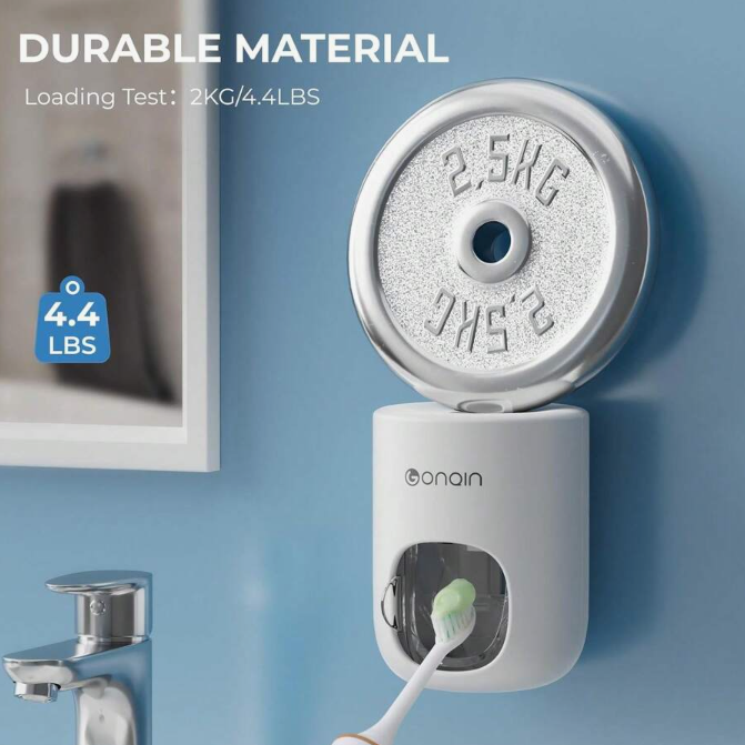 🌟【Automatic Toothpaste Dispenser】🤖 Hands-Free, Wall-Mounted, Squeeze with Ease! 🦷✨