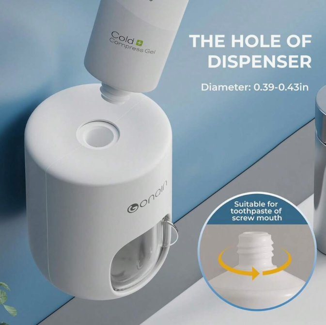 🌟【Automatic Toothpaste Dispenser】🤖 Hands-Free, Wall-Mounted, Squeeze with Ease! 🦷✨
