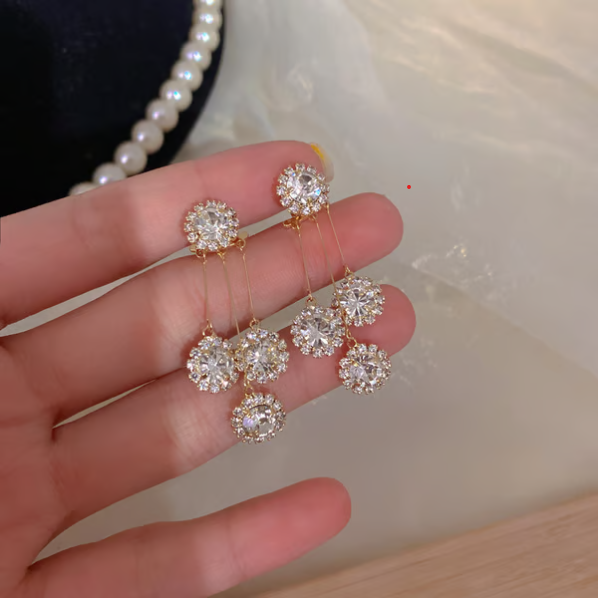 New Year 49% OFF-Zircon Round Petal Earrings