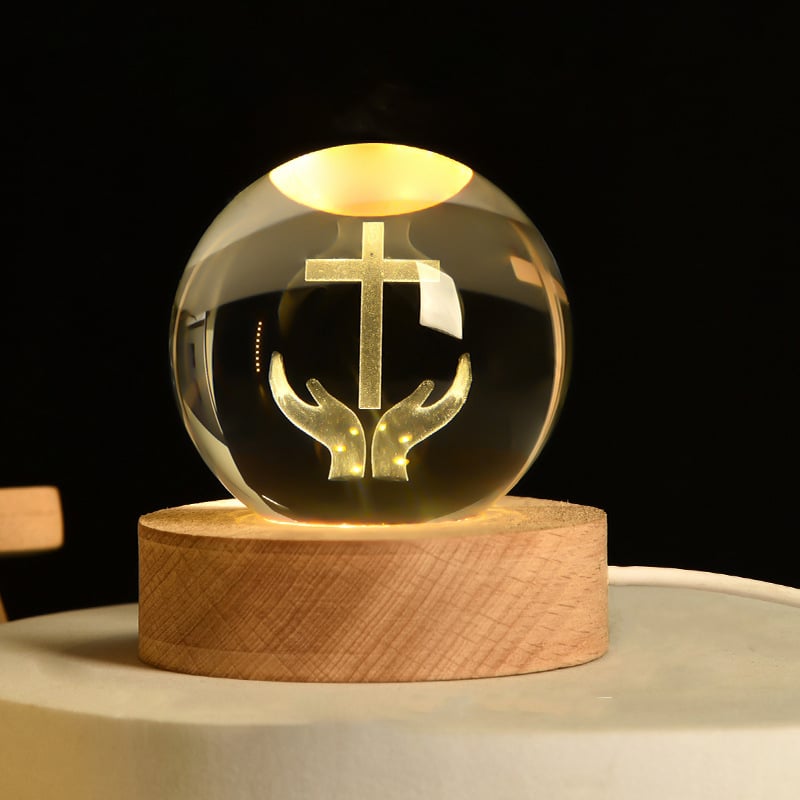 ✨ 3D Crystal Ball Night Light
