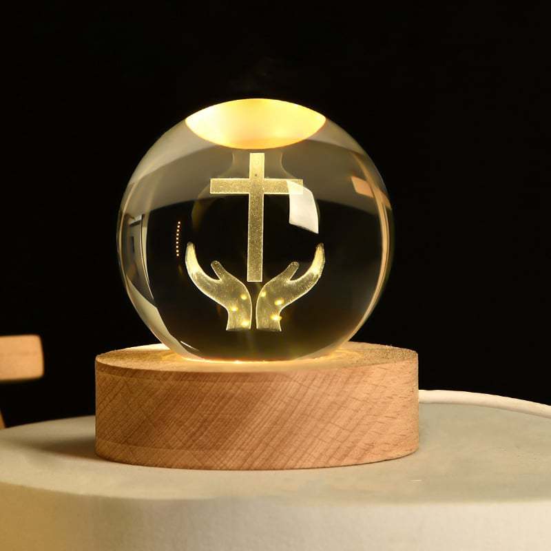 ✨ 3D Crystal Ball Night Light