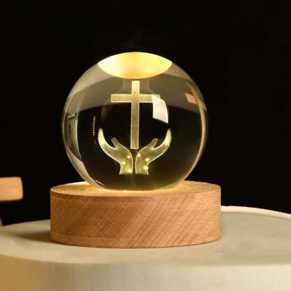 ✨ 3D Crystal Ball Night Light