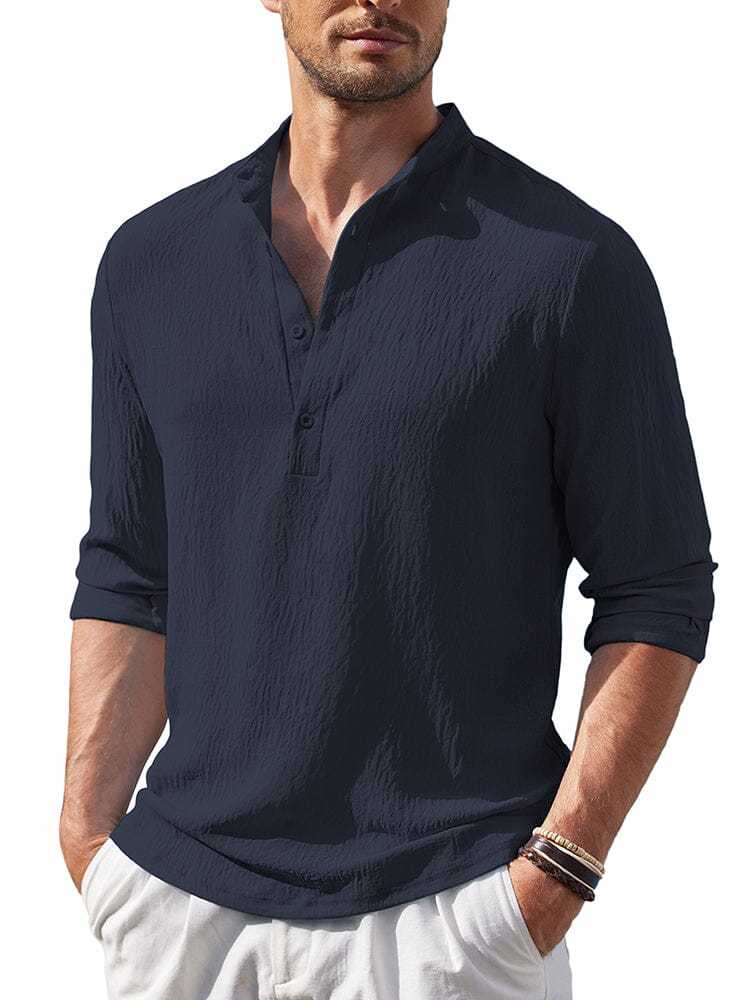 Casual Lightweight Henley Shirt
