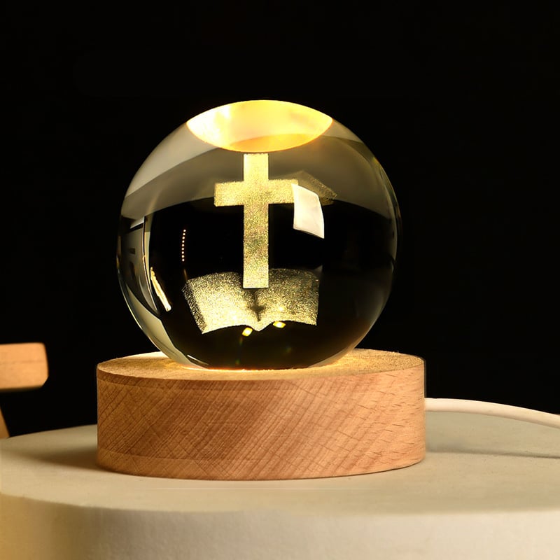 ✨ 3D Crystal Ball Night Light