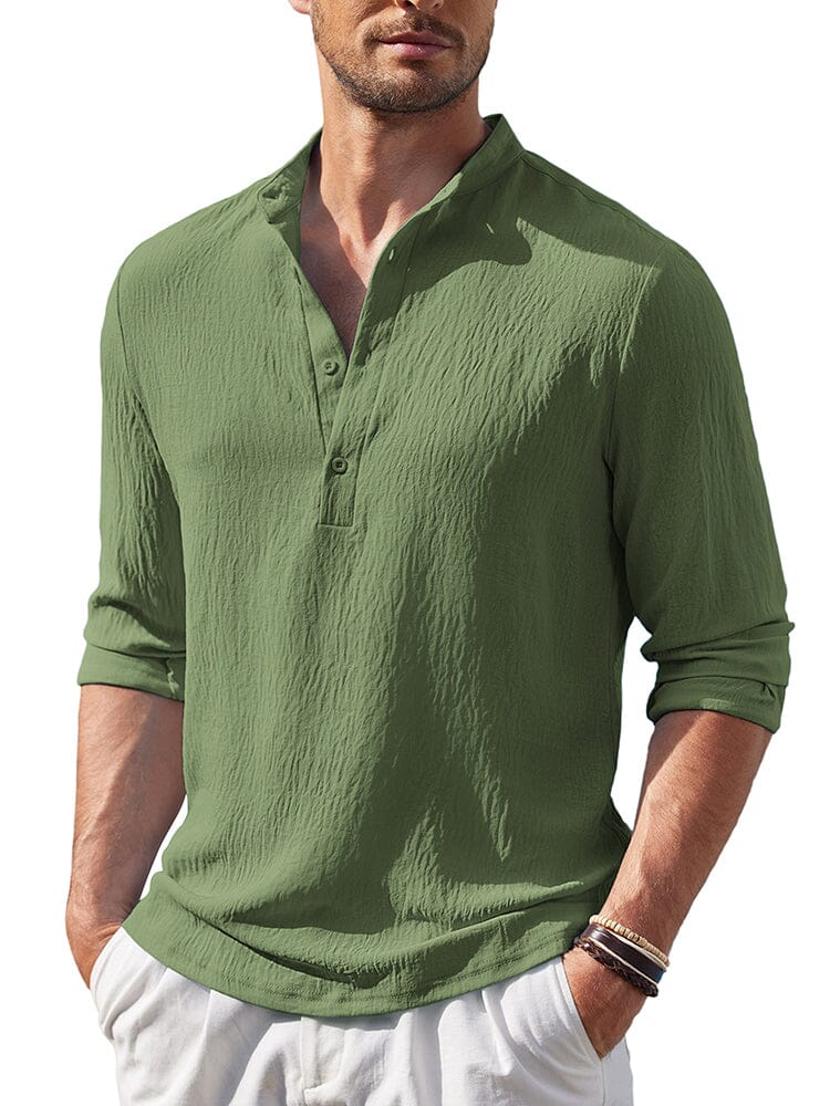 Casual Lightweight Henley Shirt