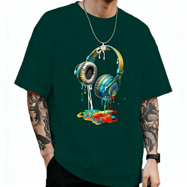 ✨Melting Headphones Graphic Cotton T-Shirt