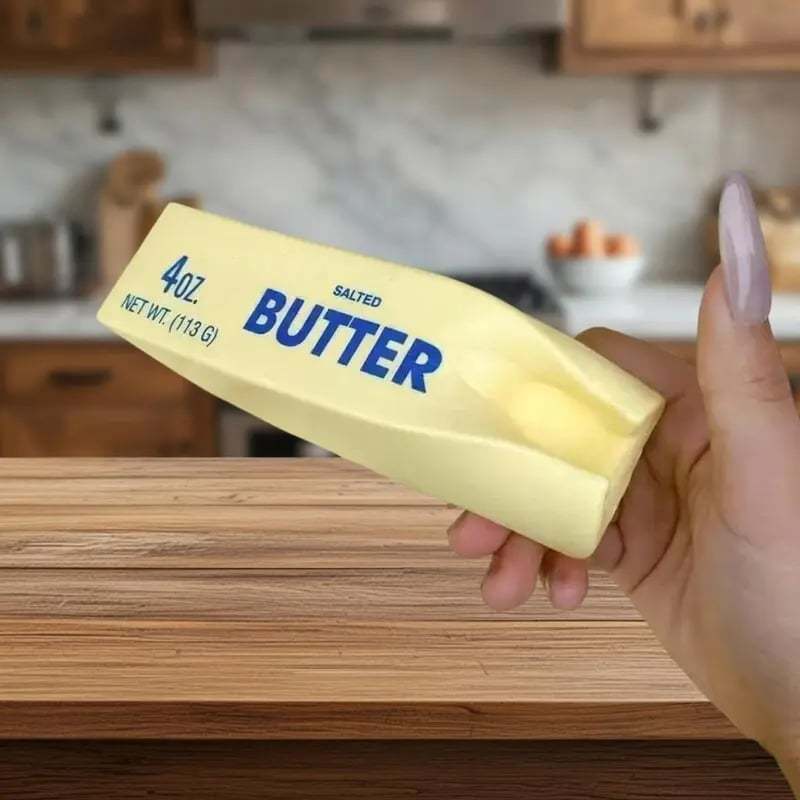 🧈 Butter Stick Squishy Toy – Funny Stress Relief Squeeze 😂