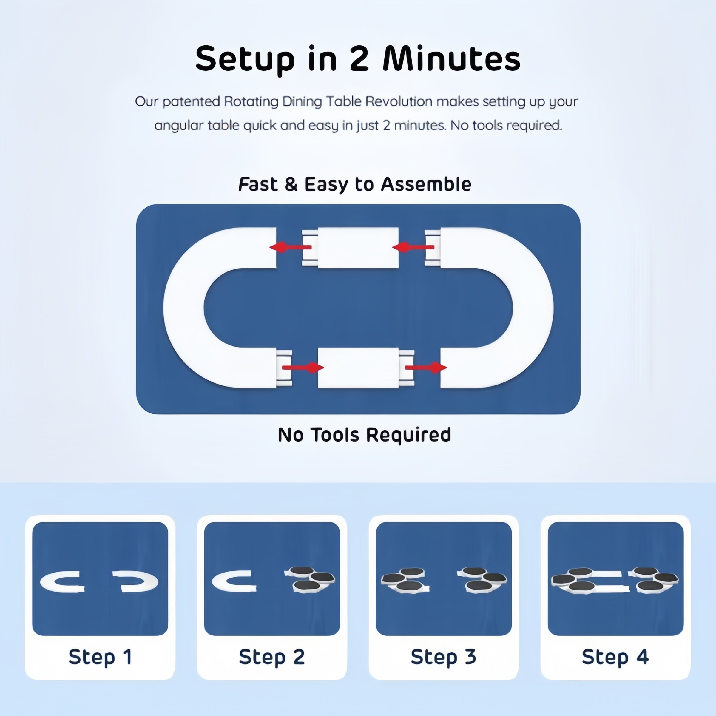 ⏰🔥Dining Table Rotating Storage Rack