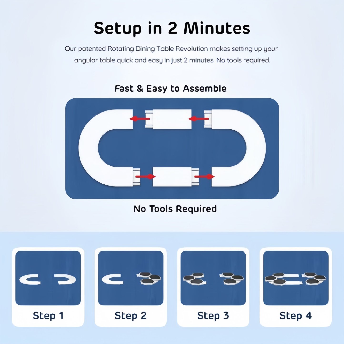 ⏰🔥Dining Table Rotating Storage Rack