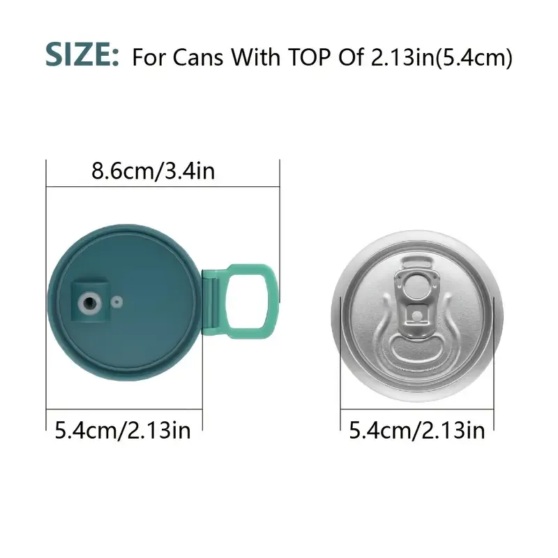 Reusable Drink Can Lids with Built-in Straw – Sustainable & Spill-Proof (5 Pack)