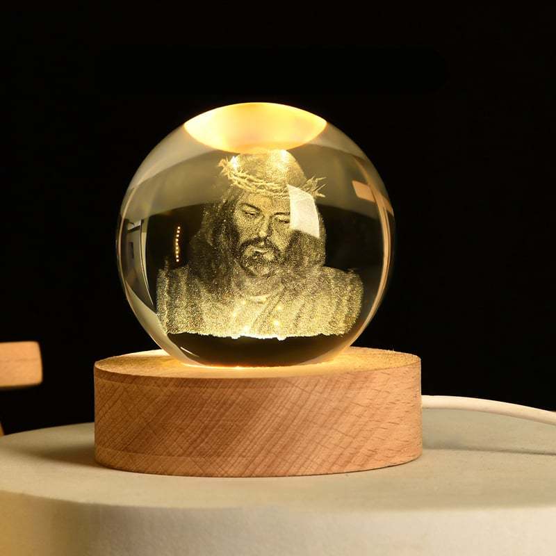 ✨ 3D Crystal Ball Night Light