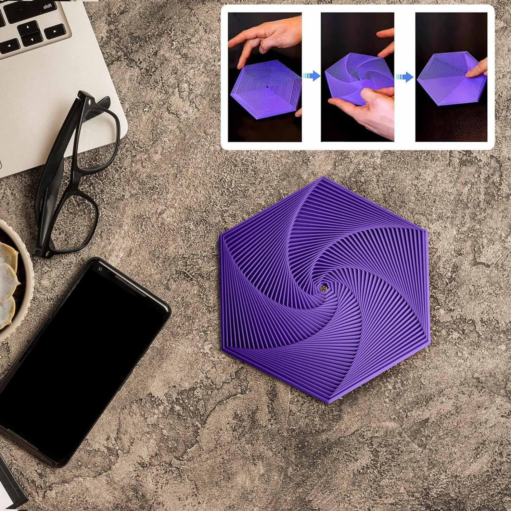 🔥3D Printed Hexagonal Magic Spiral Tower Puzzle Decompression Toy