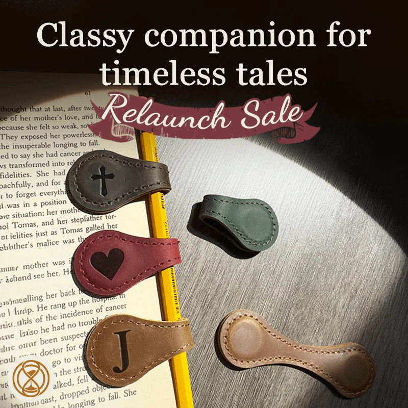 TimelessMark - LAST DAY SALE 75% OFF - Personalized Magnetic Leather Bookmark