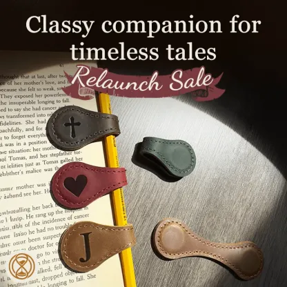 TimelessMark - LAST DAY SALE 75% OFF - Personalized Magnetic Leather Bookmark