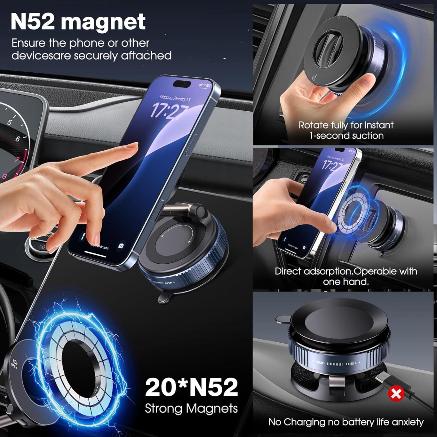 Eptchn MagLock 360° Foldable Magnetic Phone Mount