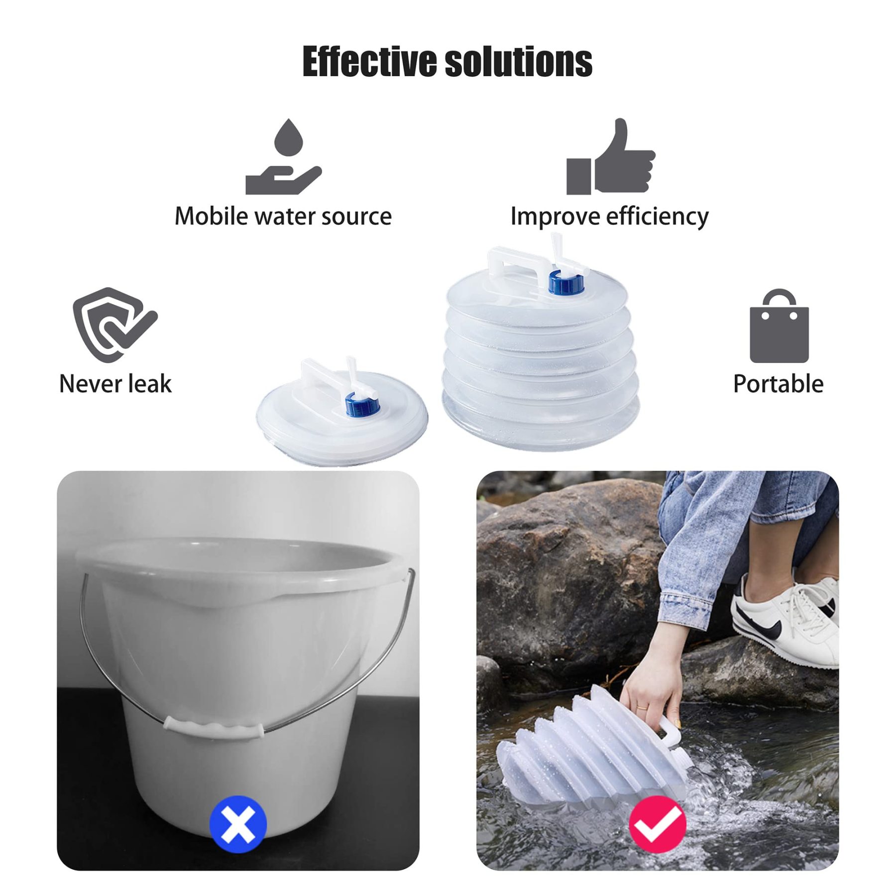 🎅EARLY CHRISTMAS SALE--Collapsible Water Container with Spigot--Buy 2 get 1 free🔥