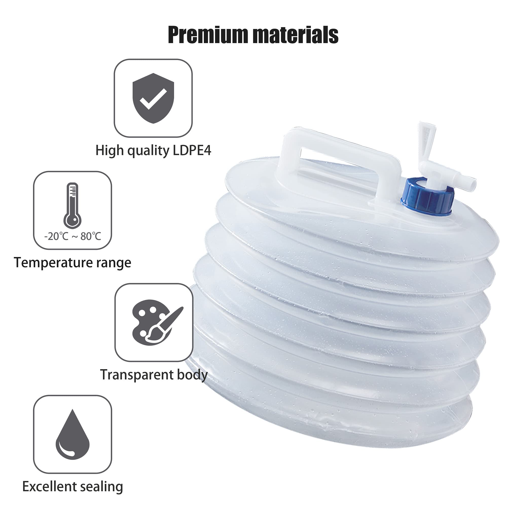 🎅EARLY CHRISTMAS SALE--Collapsible Water Container with Spigot--Buy 2 get 1 free🔥