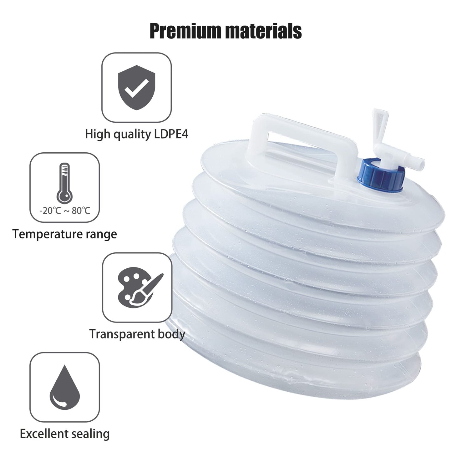 🎅EARLY CHRISTMAS SALE--Collapsible Water Container with Spigot--Buy 2 get 1 free🔥