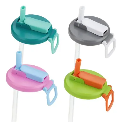 Reusable Drink Can Lids with Built-in Straw – Sustainable & Spill-Proof (5 Pack)