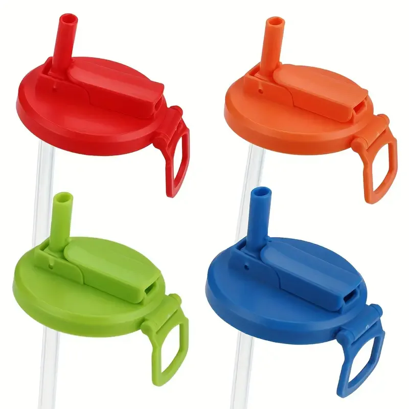 Reusable Drink Can Lids with Built-in Straw – Sustainable & Spill-Proof (5 Pack)