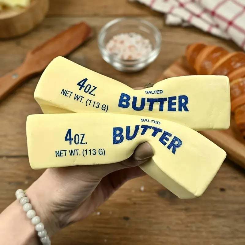 🧈 Butter Stick Squishy Toy – Funny Stress Relief Squeeze 😂