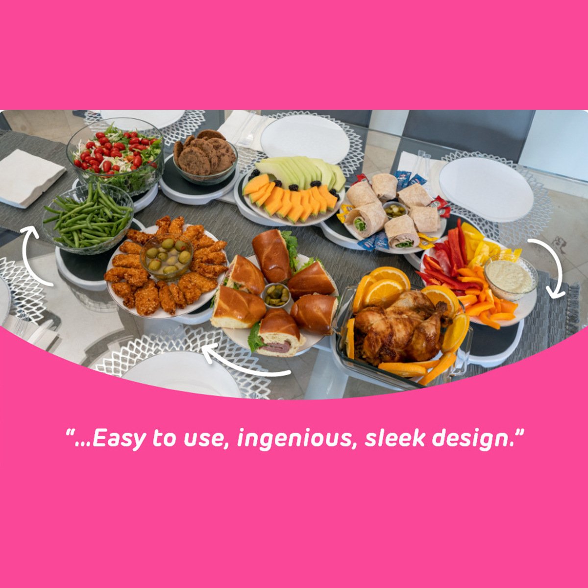 ⏰🔥Dining Table Rotating Storage Rack