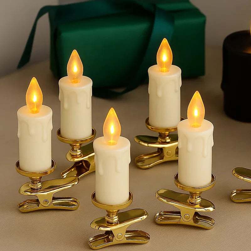 LED Cone-Shaped Festival Clip Candle