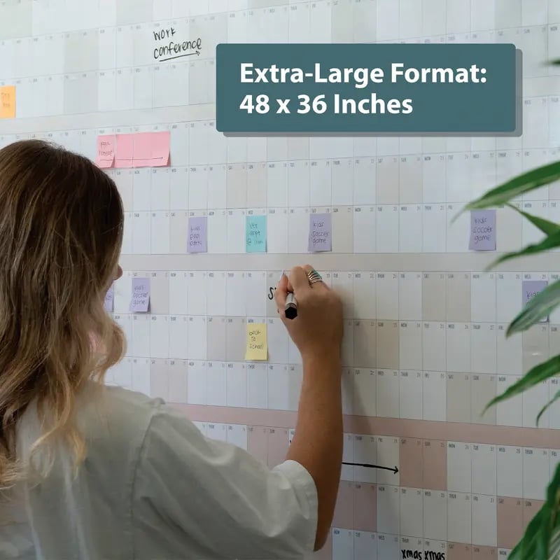 📅Own the Year 2026 GIANT Wall Calendar - Flexible Dry-Erase Material ✍️Design Your Amazing Year!🏃