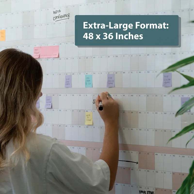 📅Own the Year 2026 GIANT Wall Calendar - Flexible Dry-Erase Material ✍️Design Your Amazing Year!🏃